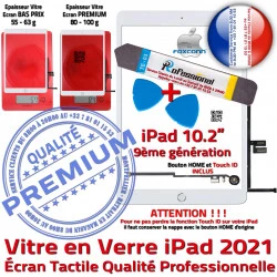 Precollé Tactile Tablette A2603 Bouton A2605 Blanche Vitre PREMIUM Qualité Nappe Verre Réparation PACK B Adhésif A2602 Démontage 2021 A2604 Outil KIT iPad HOME