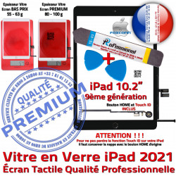 A2604 Bouton Qualité KIT HOME Démontage Réparation Vitre Adhésif Nappe PACK iPad PREMIUM Verre A2605 A2602 Outil 2021 Precollé A2603 N Tactile Noire Tablette