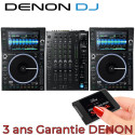 PACK 2 x Denon DJ SC6000M + Table Mixage Numérique X1850 Prime - Disque SSD 560 Mo/s OFFERT - Platines de Mixage Haut de Gamme