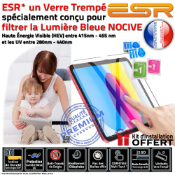 Multi-Touch Ecran Verre Apple Vitre iPad Filtre A2902 Bleue Oléophobe Chocs Trempé UV Lumière Anti-Rayures H AIR ESR Protection