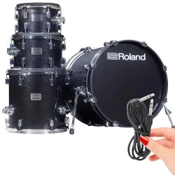 Kit V-Drums avec Roland PDA-100-MS PDA-120-MS | PDA-140F-MS Acoustic électronique KD-200-MS Design VAD507 Batterie PACK