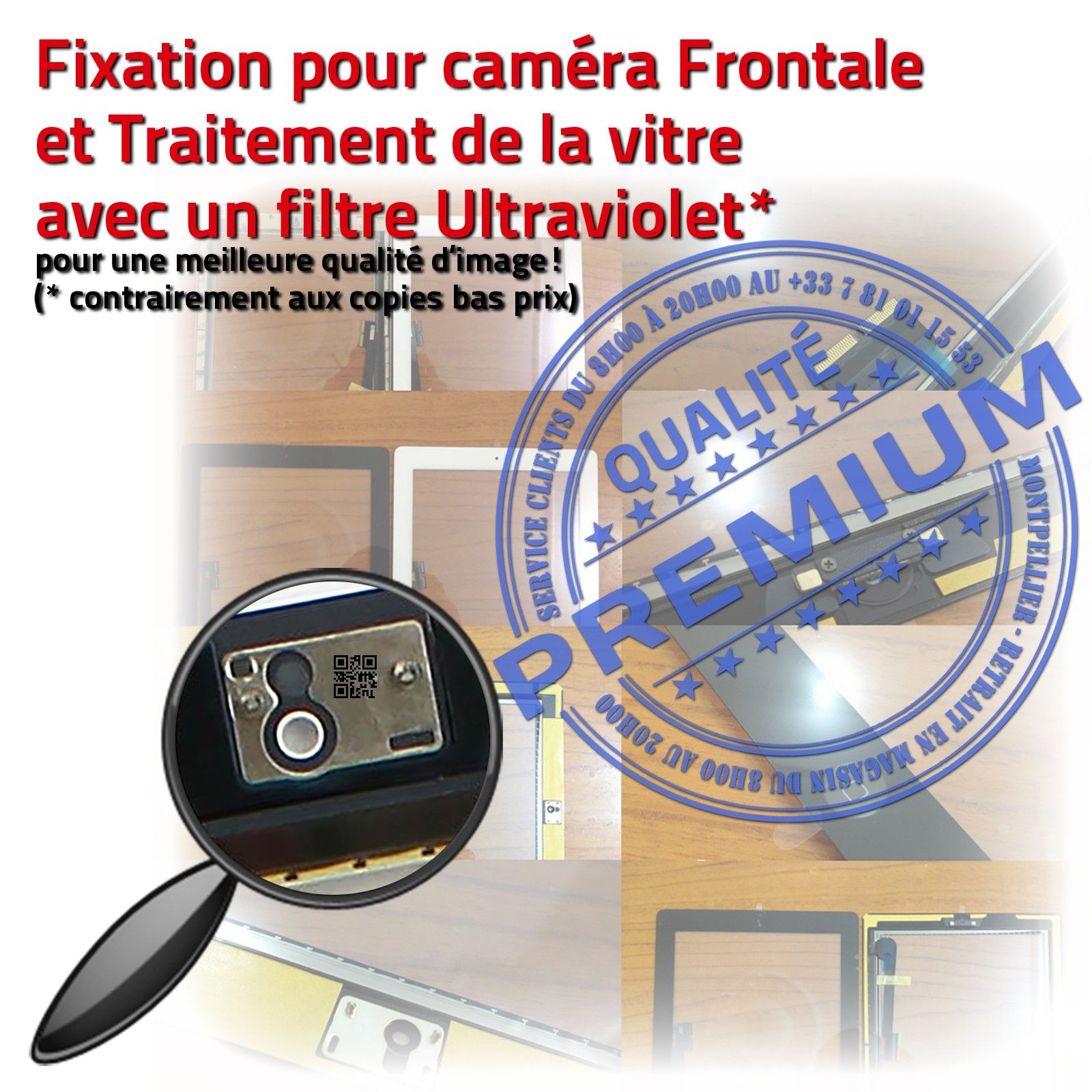 Vitre Tactile iPad 4 Blanc PREMIUM Adhésif Precollé Remplacement Ecran Qualité Verre Oléophobe Fixation Caméra Bouton HOME