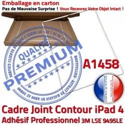 B 4 Joint Contour Blanc ABS A1458 Cadre Apple Plastique Tactile Vitre Tablette Ecran Autocollant Adhésif Réparation iPad Châssis