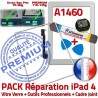 PACK iPad 4 A1460 iLAME Joint B Verre Tactile iPad4 Outils Tablette Bouton Adhésif Apple Blanche Réparation HOME Cadre PREMIUM Precollé Vitre