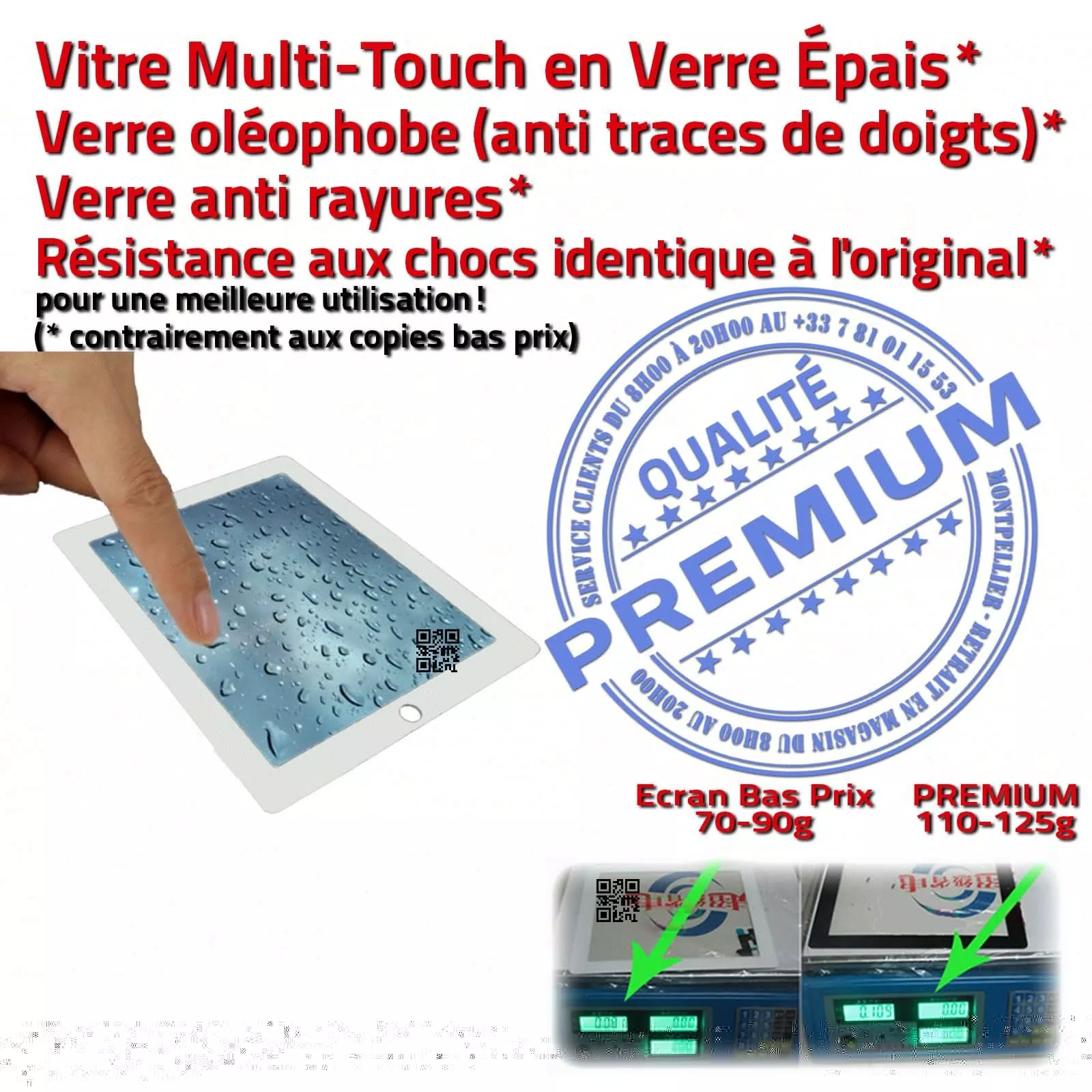 iPad3 A1430 PACK Réparation Remplacement QUALITE PREMIUM Adhésif Prémonté Precollé Tablette iPad 3 Apple Retina Display Changer Vitre Tactile Blanche Verre Assemblée KIT Démontage Installation Caméra Bouton Home Changement Écran Complet Blanc Installer