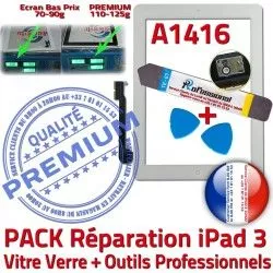 Réparation B PACK Precollé iPad Démontage Tactile Qualité Oléophobe PREMIUM HOME 3 Blanche Outils KIT Adhésif iPad3 A1416 Verre Bouton Vitre