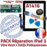 PACK iPad3 A1416 N Tactile Réparation Noire iPad Adhésif Oléophobe PREMIUM HOME Qualité Vitre 3 Démontage KIT Precollé Verre Bouton Outils