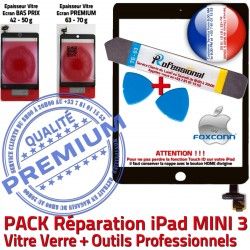 Mini Réparation Attention N MINI3 Touch KIT Verre PREMIUM Tablette Noire Vitre ID A1599 Démontage Precollé PACK Tactile Adhésif Outil A1600 iPad Qualité
