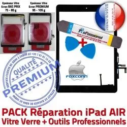 Qualité A1476 Adhésif Démontage A1474 Noire HOME Outil N Nappe en Precollé A1475 Tablette KIT Vitre Verre iPad Réparation Tactile AIR Bouton PACK PREMIUM