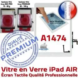 Monté HOME Adhésif Tactile Nappe iPad Fixation AIR Réparation IC Verre A1474 Qualité Tablette Vitre Caméra Oléophobe Ecran Blanc