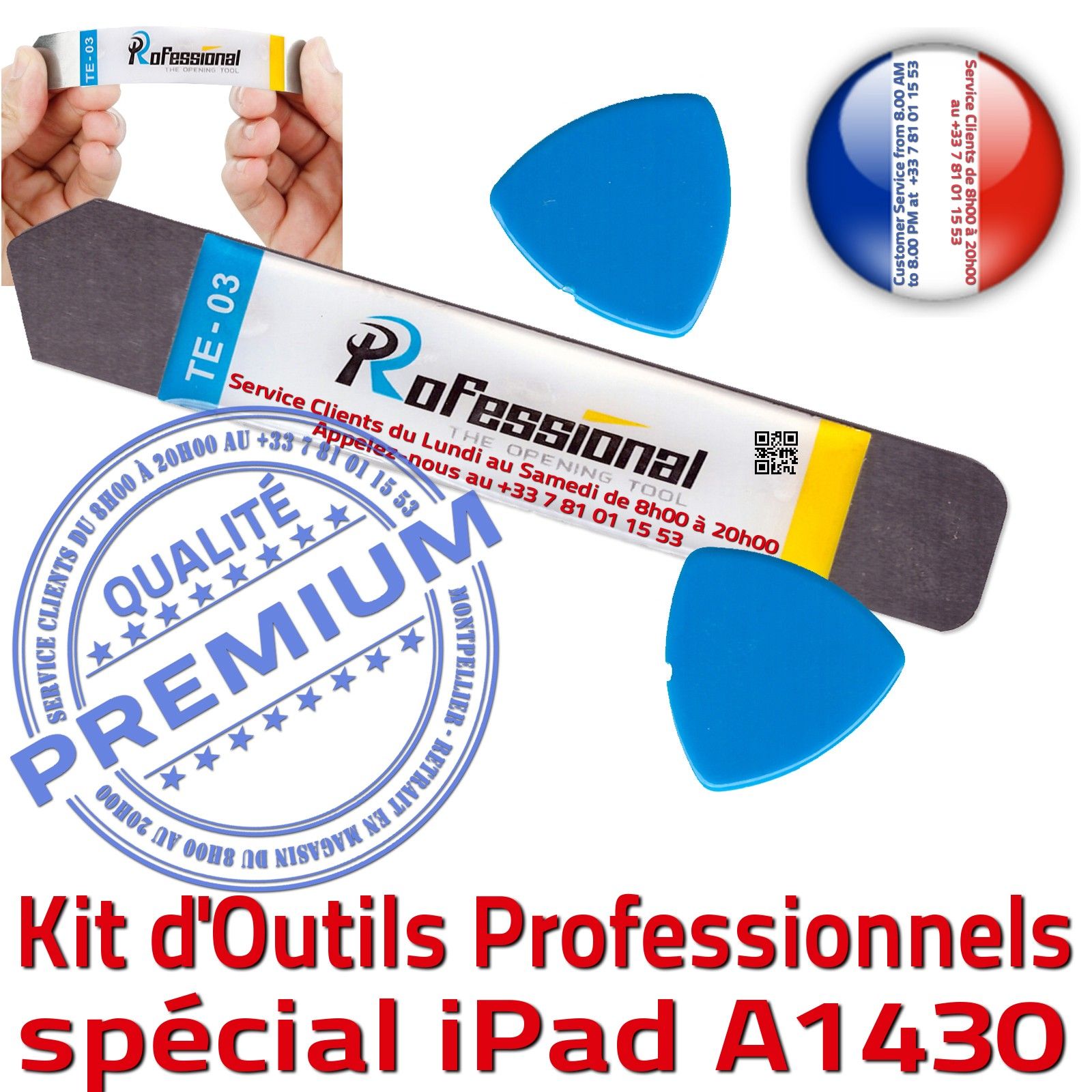 KIT Outils Qualité Professionnelle Réparation Vitre Tactile iPad A1430 iLAME Démontage Remplacement Ecran Compatible PRO