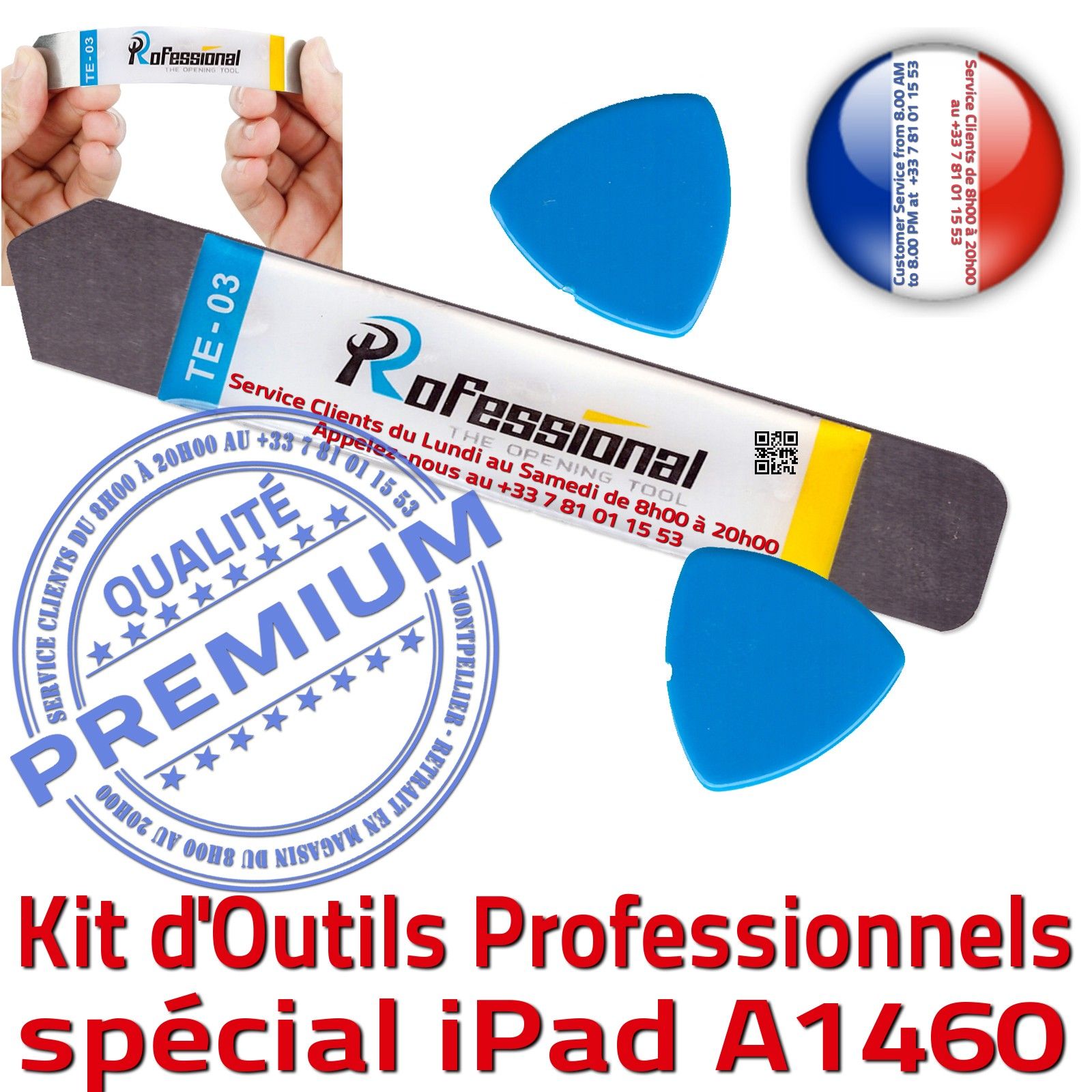 KIT Outils Qualité Professionnelle Réparation Vitre Tactile iPad A1460 iLAME Démontage Remplacement Ecran Compatible PRO