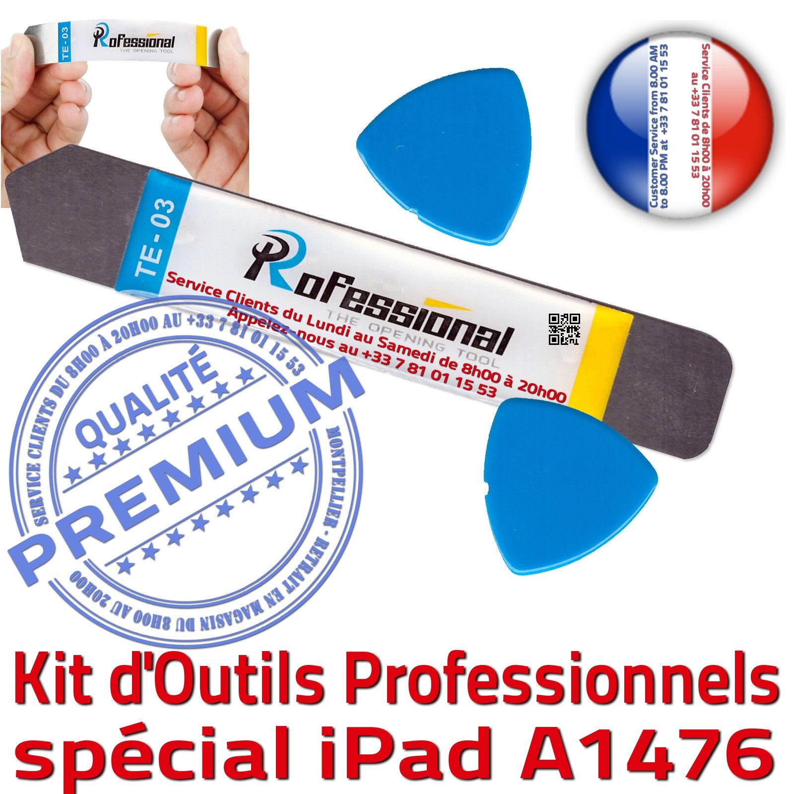 KIT Outils Qualité Professionnelle Réparation Vitre Tactile iPad A1476 iLAME Démontage Remplacement Ecran Compatible PRO