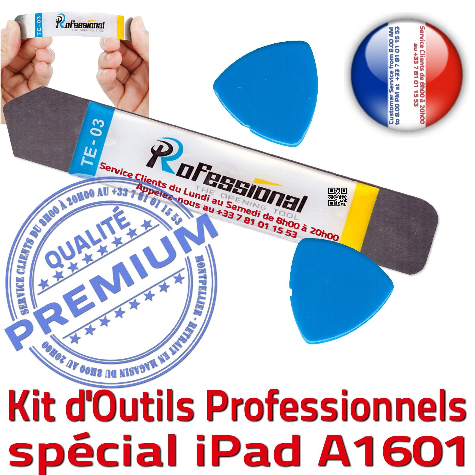 KIT Outils Qualité Professionnelle Réparation Vitre Tactile iPad A1601 iLAME Démontage Remplacement Ecran Compatible PRO