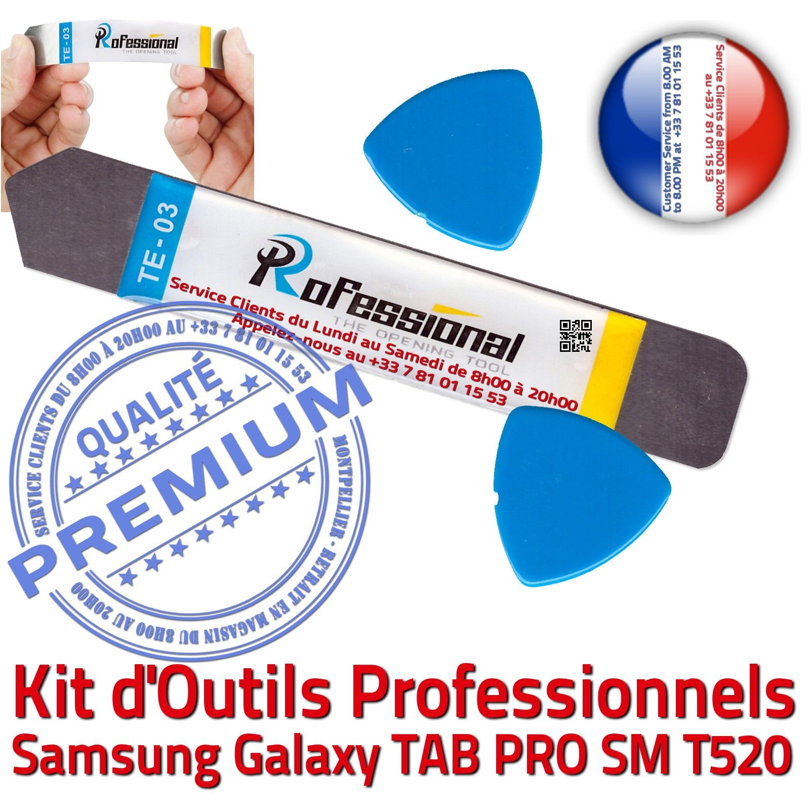 KIT Outils Qualité Professionnelle Réparation Vitre Tactile SM T520 Galaxy TAB PRO iLAME Remplacement Ecran Compatible