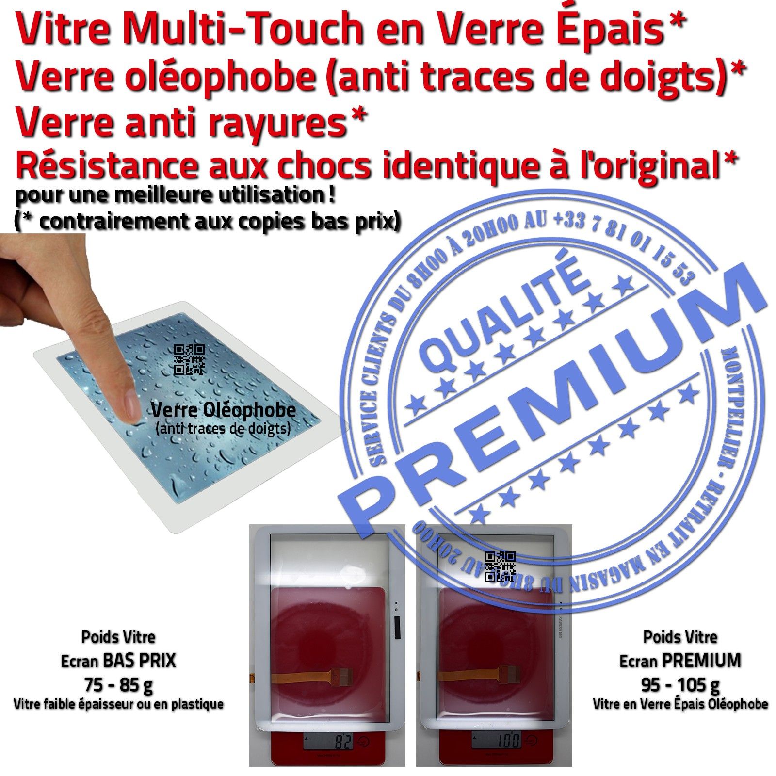 Qualité PREMIUM Protection Film Tablette TAB Galaxy P7500 GT-7500 Changement Écran Complet Blanc Installer 7500 GT-P7500 Samsung Changer Vitre Tactile Blanche Verre Assemblée Démontage Installation KIT Adhésif Prémonté Precollé Réparation Remplacement