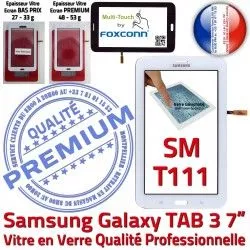 Ecran Galaxy Adhésif TAB3 LCD Assemblée Supérieure Qualité Prémonté B Blanche PREMIUM Tactile en 7 Tab3 Verre Samsung SM-T111 Vitre