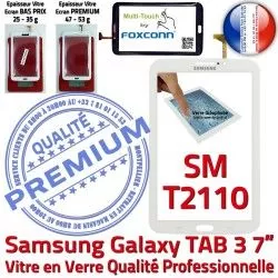 SM-T2110 TAB3 Ecran Galaxy B Verre Prémonté Qualité Blanche LCD Tactile en Adhésif PREMIUM Vitre 7 Assemblée Supérieure Tab3 Samsung