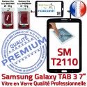 Samsung Galaxy TAB 3 SM-T2110 N Verre TAB3 Ecran Adhésif Supérieure LCD Qualité Assemblée T2110 7 Tactile Prémonté Noire en PREMIUM SM Vitre