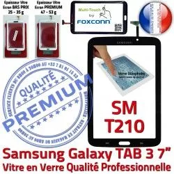 Assemblée PREMIUM SM Verre T210 Supérieure Adhésif TAB3 Galaxy Noire TAB Tactile Ecran Prémonté Vitre N 3 Qualité 7 Samsung LCD en SM-T210