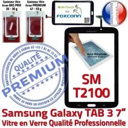 Supérieure 7 Tab3 Galaxy LCD Vitre Tactile N PREMIUM Qualité TAB3 Adhésif Prémonté SM-T2100 Assemblée Samsung en Ecran Noire Verre