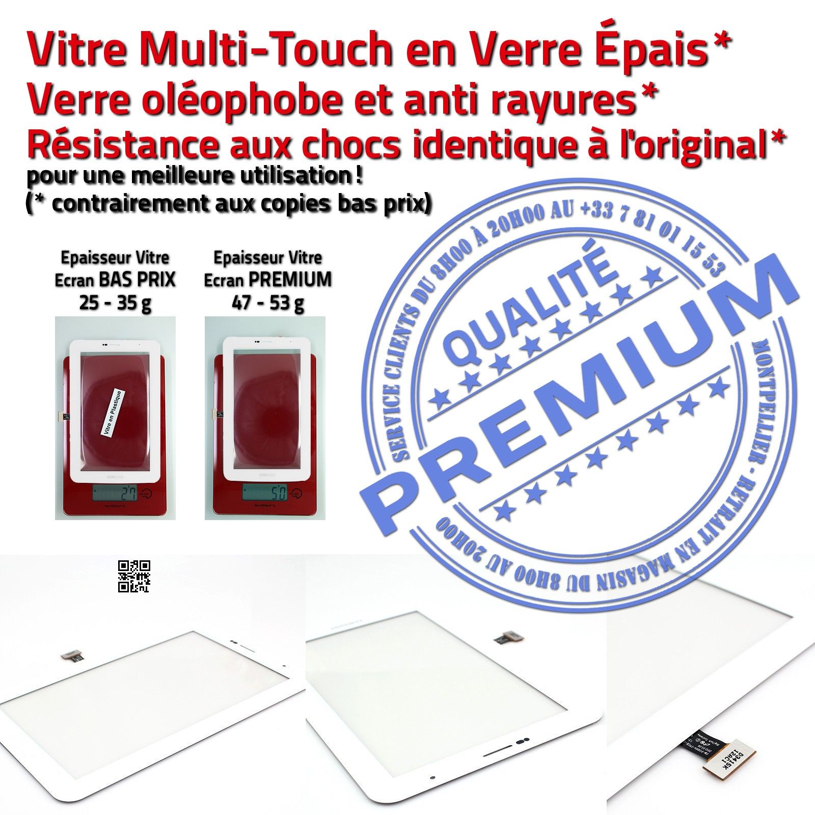 GT-P3100 Samsung TAB2 3100 Démontage Installation Changer Vitre Tactile Blanche Verre Assemblée KIT Adhésif Prémonté Precollé Réparation Remplacement Changement Écran Complet Blanc Installer Qualité PREMIUM Protection Film Tablette TAB 2 Galaxy P3100 GT-3