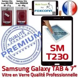 TAB Prémonté Vitre SM Supérieure inch Ecran LCD Qualité Samsung SM-T230 4 Verre Galaxy T230 7 Tactile Adhésif N Assemblée PREMIUM TAB4 Noire