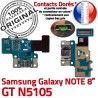 Samsung Galaxy NOTE GT-N5105 C GT Chargeur Micro Connecteur Nappe Contacts ORIGINAL Réparation de USB Charge OFFICIELLE Qualité Doré N5105
