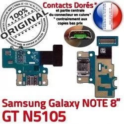 Réparation Chargeur ORIGINAL Contact Charge GT-N5105 Micro USB Nappe GT MicroUSB Connecteur Galaxy NOTE Doré N5105 OFFICIELLE de Samsung Qualité