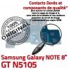 GT-N5105 Micro USB NOTE Charge Qualité Contact GT MicroUSB ORIGINAL Chargeur Doré Nappe Samsung de N5105 Galaxy Connecteur OFFICIELLE Réparation