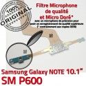 SM-P600 Micro USB NOTE Charge Chargeur SM MicroUSB ORIGINAL Qualité Pen Contact Galaxy OFFICIELLE Réparation de P600 Nappe Doré Connecteur Samsung