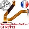 Samsung Galaxy GT-P5113 TAB2 Ch MicroUSB 2 Nappe ORIGINAL Connecteur Contacts GT Qualité Charge Dorés de OFFICIELLE Chargeur TAB P5113 Réparation