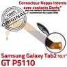 GT-P5110 Micro USB TAB2 Charge Contacts 2 Chargeur ORIGINAL Réparation MicroUSB OFFICIELLE Nappe Connecteur Samsung Dorés Qualité P5110 GT de Galaxy TAB