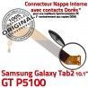 GT-P5100 Micro USB TAB2 Charge GT MicroUSB de Samsung 2 Qualité ORIGINAL Dorés Réparation OFFICIELLE Connecteur Contacts Galaxy Nappe P5100 TAB Chargeur