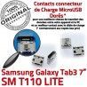 Samsung Galaxy Tab 3 T110 USB Prise Connecteur SM Connector Chargeur 7 souder Dock Dorés charge de Micro Pins inch à TAB ORIGINAL