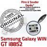 Samsung Galaxy Win GT-i8852 USB Qualité charge de Chargeur Prise à Pins SLOT souder Connector MicroUSB Dorés ORIGINAL Fiche Dock