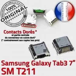 Dorés de souder Dock Pins Chargeur Micro Tab TAB USB ORIGINAL inch Connector 7 SM Samsung Prise Galaxy charge T211 à Connecteur 3