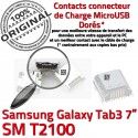 Samsung Galaxy Tab 3 T2100 USB ORIGINAL à Connecteur Chargeur Dock Micro Pins charge Prise Connector 7 Dorés SM de TAB souder inch