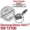 Samsung Galaxy Tab 3 T2100 USB Dorés de 7 inch Pins Connecteur Chargeur Prise souder TAB Connector Micro à charge SM ORIGINAL Dock