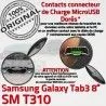 SM-T310 Micro USB TAB3 Charge OFFICIELLE Dorés 3 Chargeur Samsung Qualité TAB MicroUSB Galaxy de ORIGINAL Connecteur Réparation SM Nappe T310 Contacts