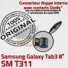 Samsung Galaxy TAB 3 SM-T311 Ch OFFICIELLE de Contacts Chargeur Qualité Connecteur Réparation ORIGINAL MicroUSB Charge TAB3 Nappe Dorés
