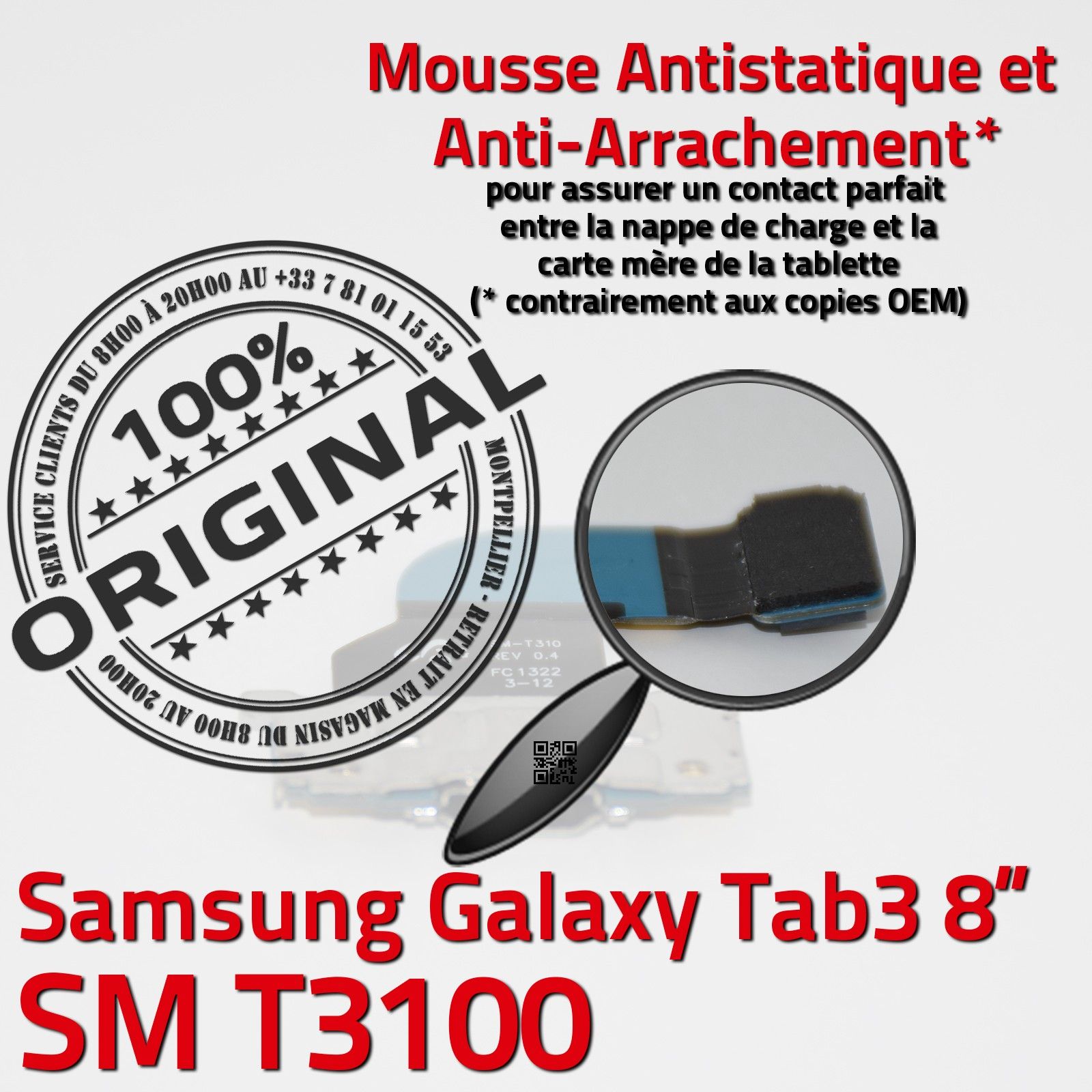 ORIGINAL Samsung Galaxy TAB 3 T3100 Connecteur de Charge MicroUSB Nappe Chargeur
