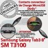 SM-T3100 Micro USB TAB3 Charge 3 de Contacts T3100 SM OFFICIELLE Réparation Connecteur Qualité Galaxy Samsung MicroUSB TAB Dorés Chargeur Nappe ORIGINAL