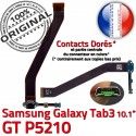 Samsung Galaxy GT-P5210 TAB3 Ch Charge de Réparation Chargeur Connecteur OFFICIELLE ORIGINAL P5210 MicroUSB 3 TAB Contacts GT Dorés Nappe Qualité