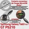 GT-P5210 Micro USB TAB3 Charge Samsung MicroUSB P5210 de Dorés Connecteur Galaxy Contacts Qualité OFFICIELLE ORIGINAL TAB Chargeur GT Réparation 3 Nappe