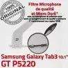 GT-P5220 Micro USB TAB3 Charge MicroUSB 3 Samsung TAB Dorés Réparation OFFICIELLE de ORIGINAL Chargeur Nappe P5220 Connecteur Qualité GT Contacts Galaxy