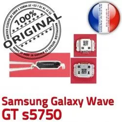 ORIGINAL Wave à Connector Chargeur Prise Galaxy Micro USB GT de Flex Dock souder Dorés Samsung s5750 Connecteur charge C Pins