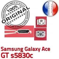 Prise ORIGINAL de GT USB souder Chargeur Pins charge Dock Flex Dorés Galaxy Micro ACE Samsung à C Connecteur Connector s5830c