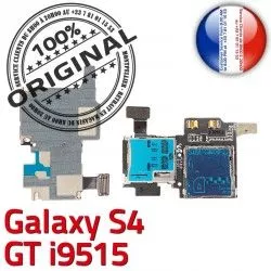 Connector i9515 Lecteur GT SIM ORIGINAL Reader Contacts Carte Memoire Qualité Nappe Micro-SD S Connecteur Galaxy Dorés Samsung S4