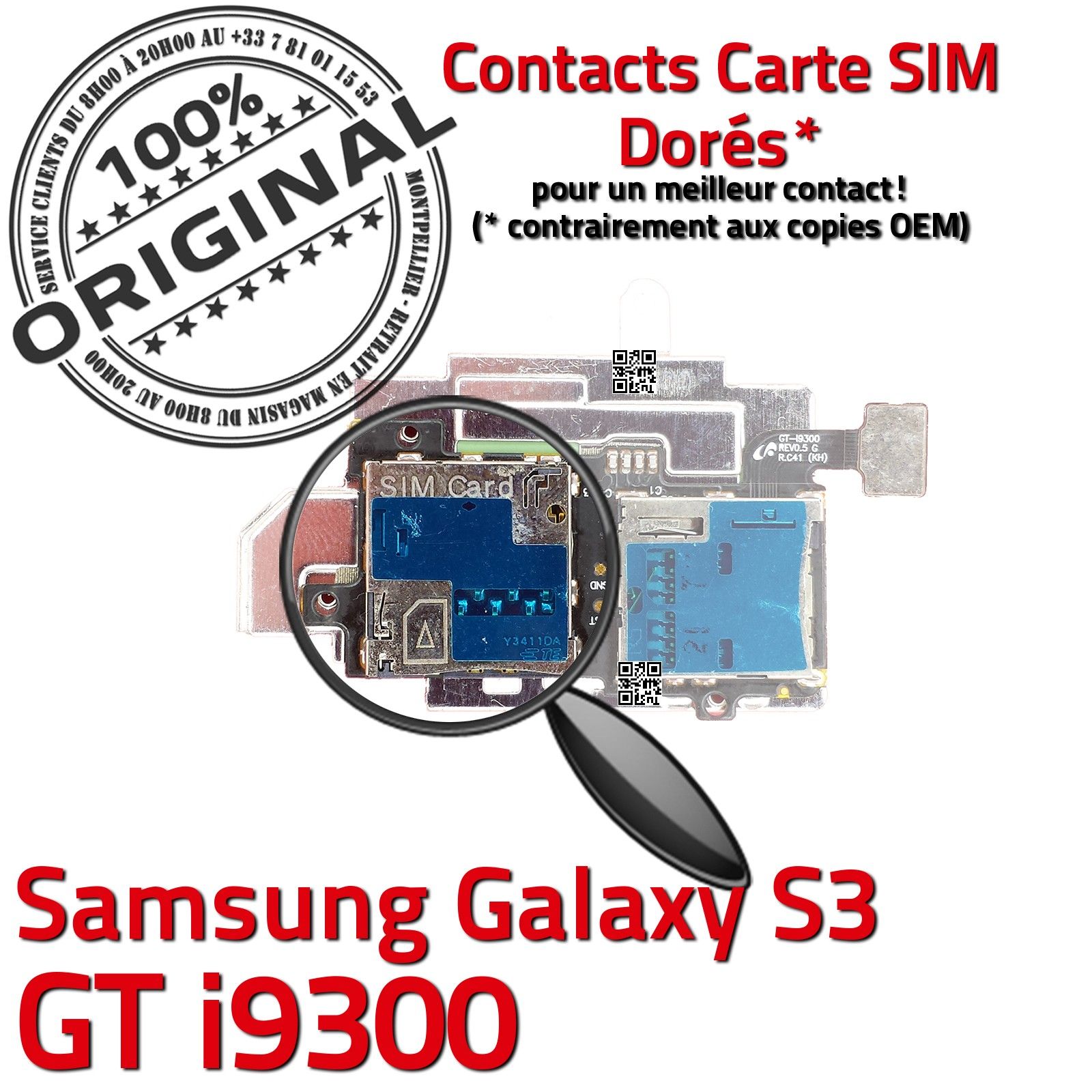 ORIGINAL Samsung Galaxy S3 GT i9300 Lecteur Carte Memoire SIM